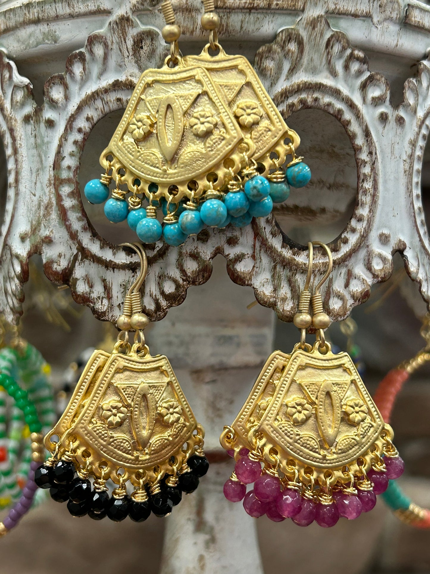 Black Onyx Chandelier Earrings