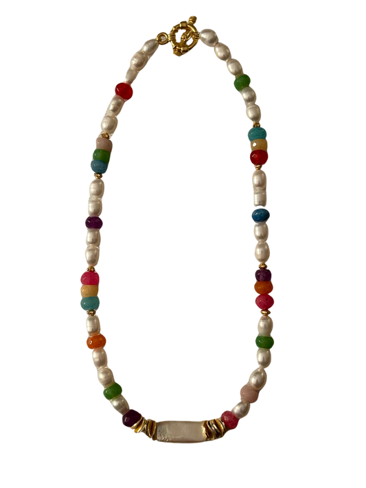 Pearl and Gemstone Necklace