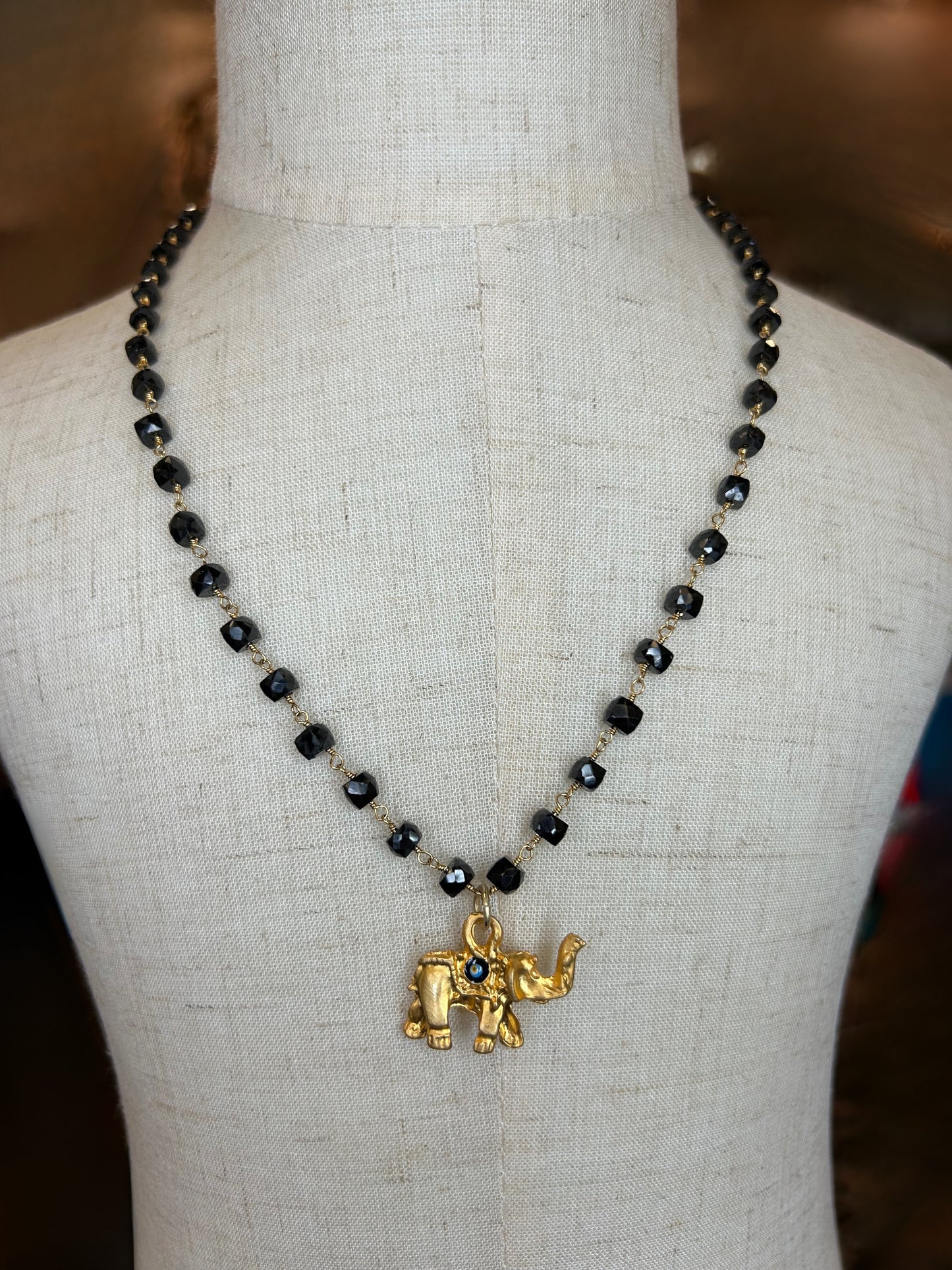 Elephant Evil Eye Necklace